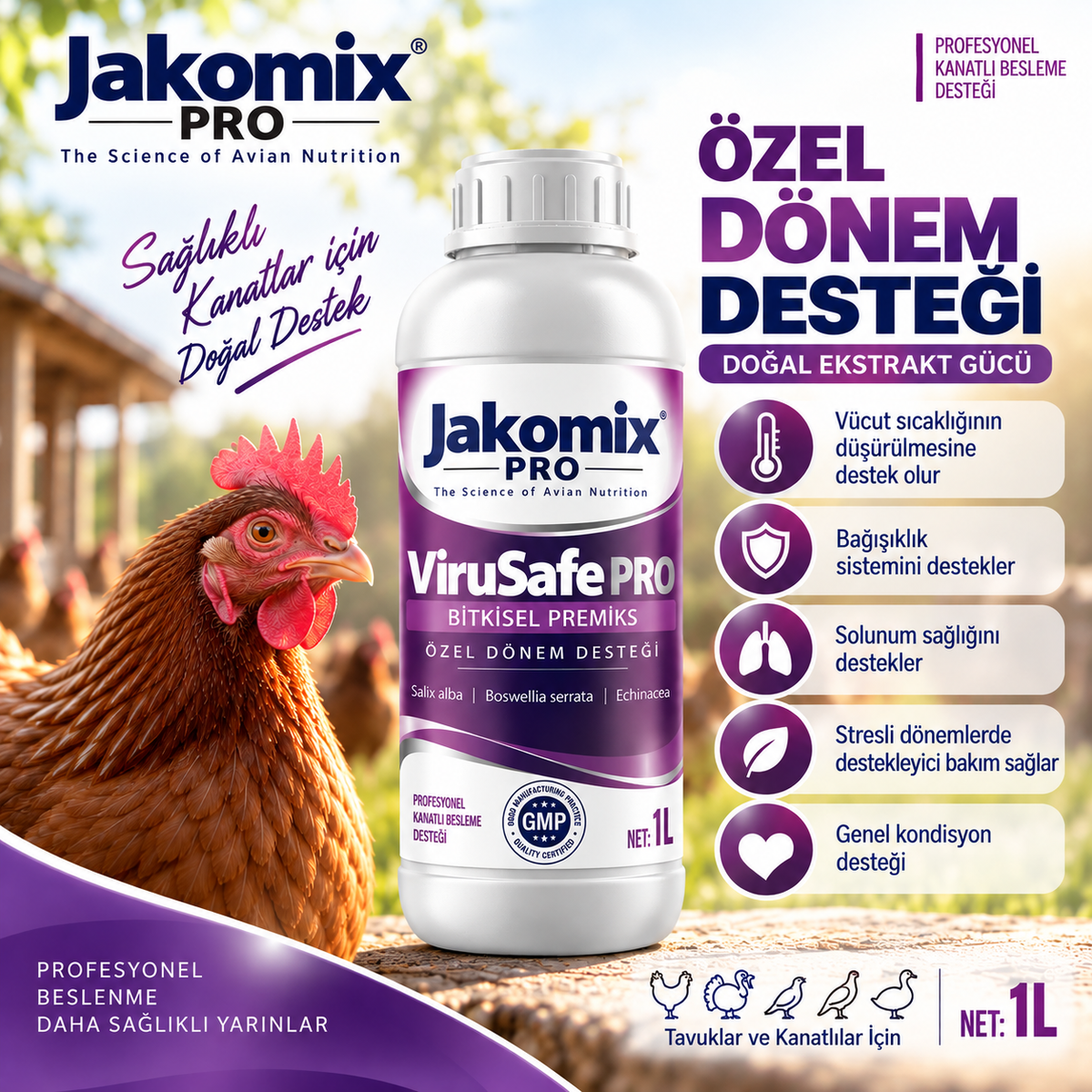 ViruSafe Pro - Bağışıklık ve Doğal Savunma Desteği - 1LT
