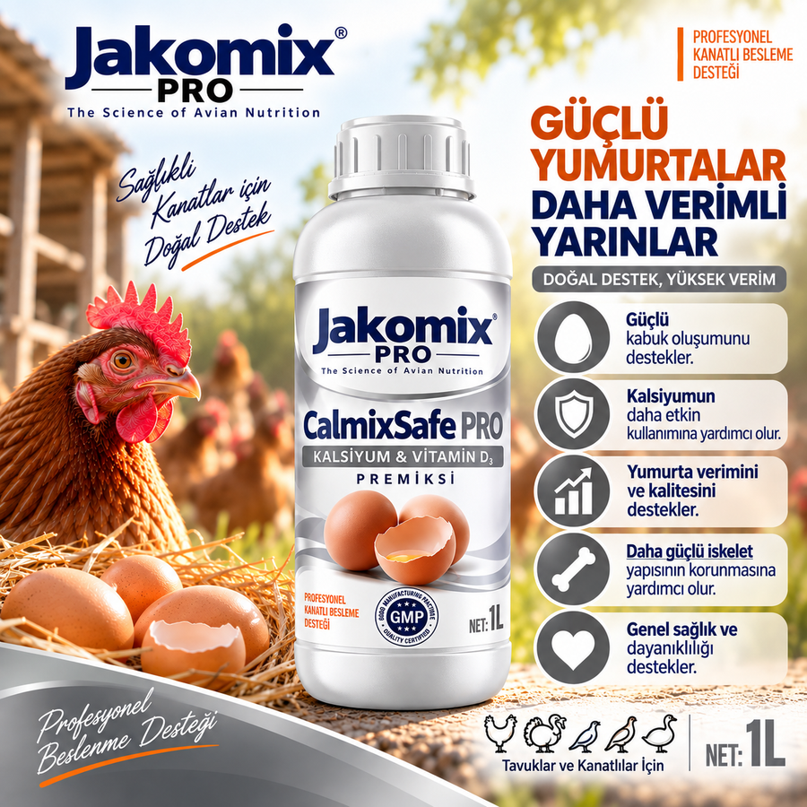 CalmixSafe Pro - Yumurta Kabuğu, Kemik ve Kalsiyum Desteği - 1LT